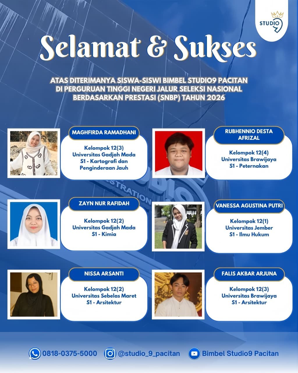 Selamat kepada kakak kelas 12 yang diterima di Jalur SNBP 2026